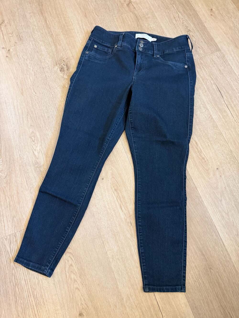 Torrid Dark Wash Triple-Button Skinny Jeans Size 14
